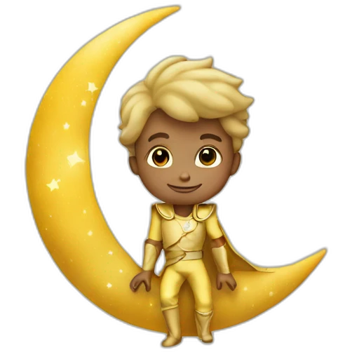 little prince on the moon emoji