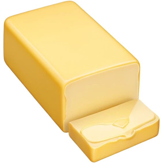 stick of butter with a small piece cut off emoji
