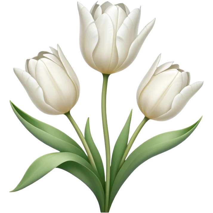 white tulips emoji