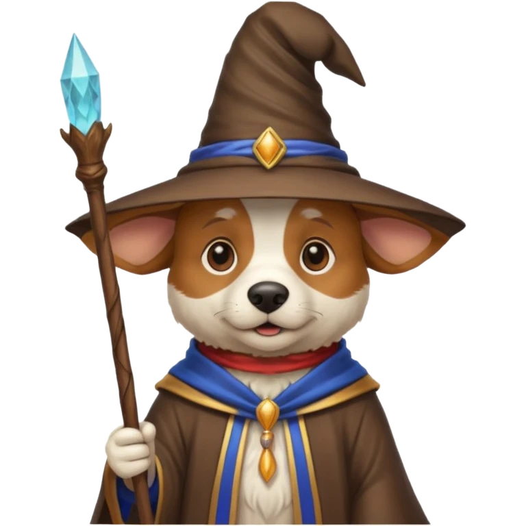 Dog wizard emoji