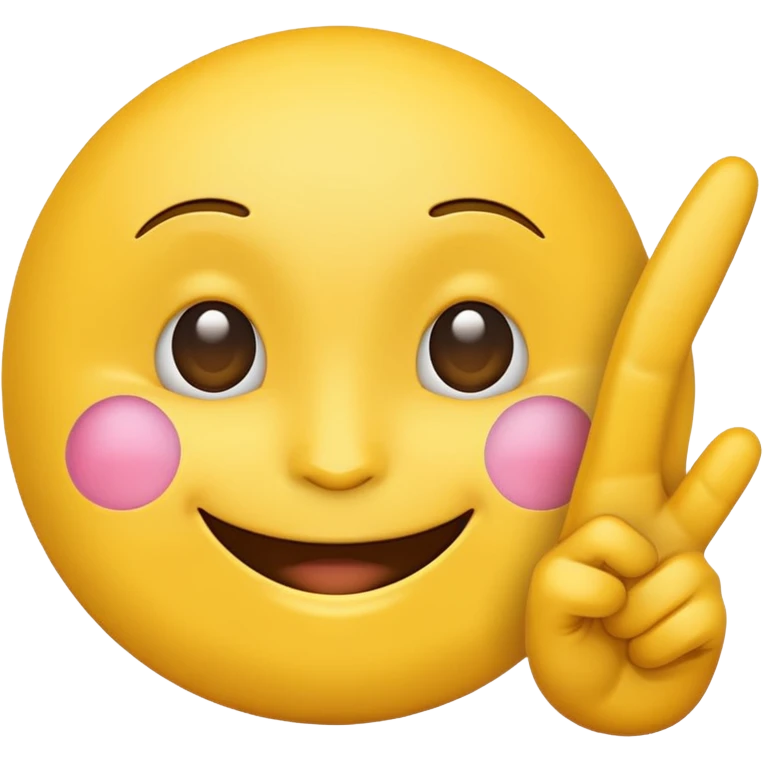 yellow emoji with a peace sign emoji