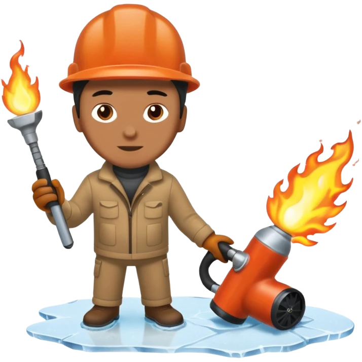 Sculptor blowtorch,Ice. emoji