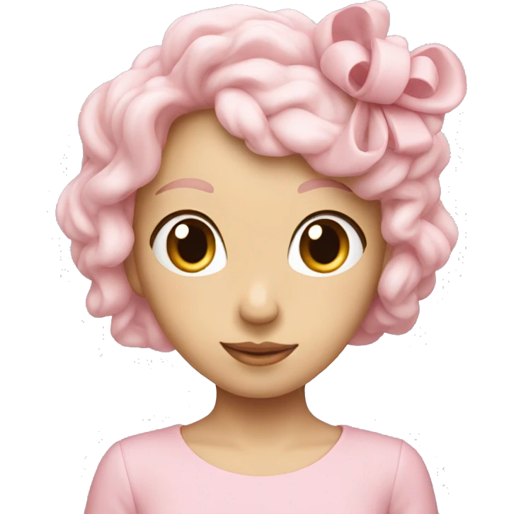 noeud rose pale emoji