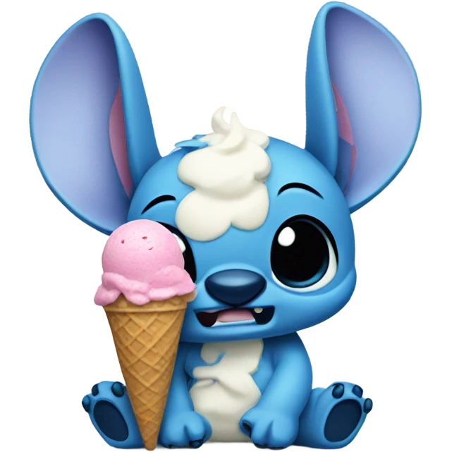 Stitch eating ice cream emoji