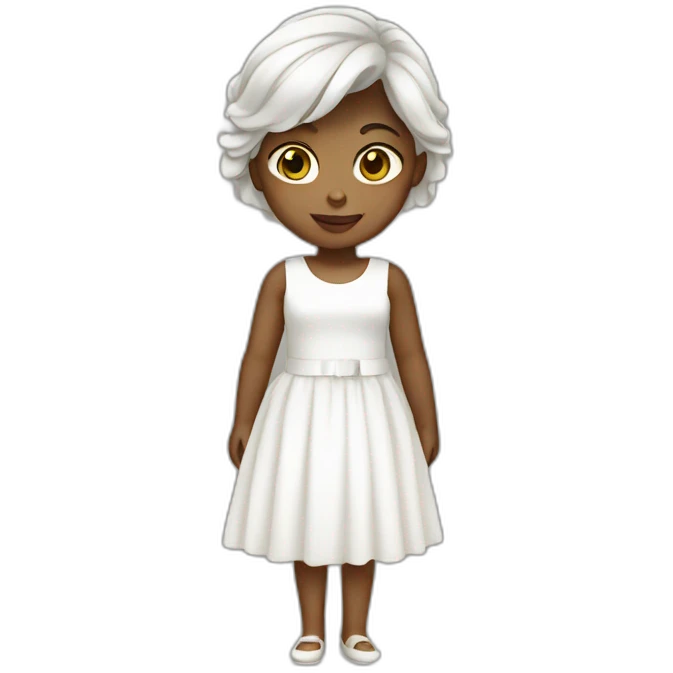 white dress girl emoji