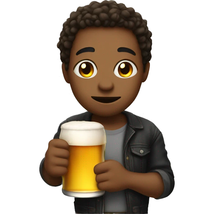 Baddie with a beer emoji