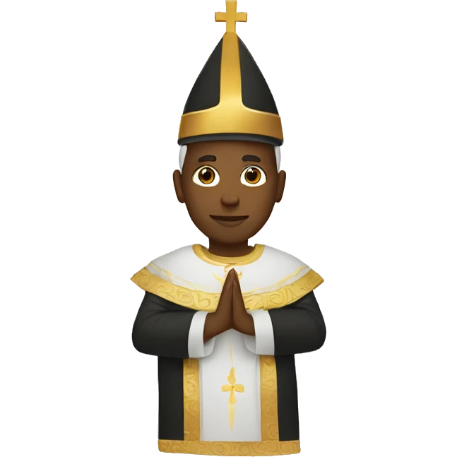 cura tunica negra religión emoji