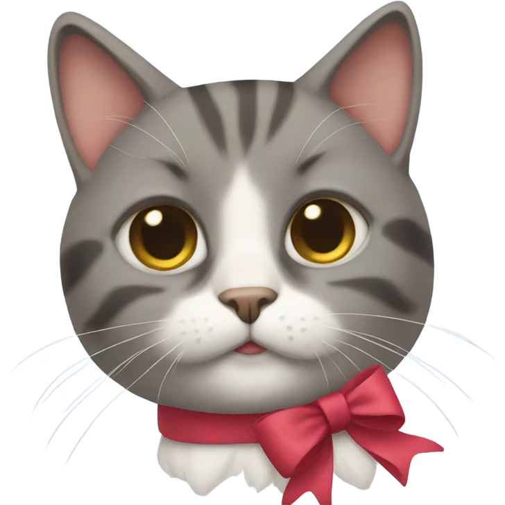 Cat with a bow emoji