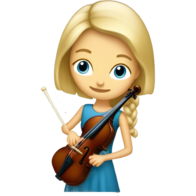 Blonde girl playing bassoon emoji