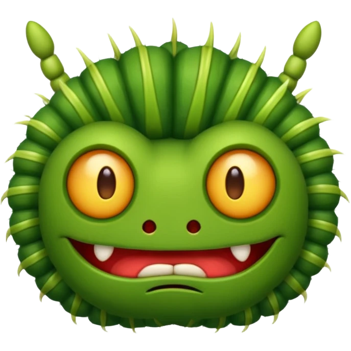 Angry caterpillar emoji