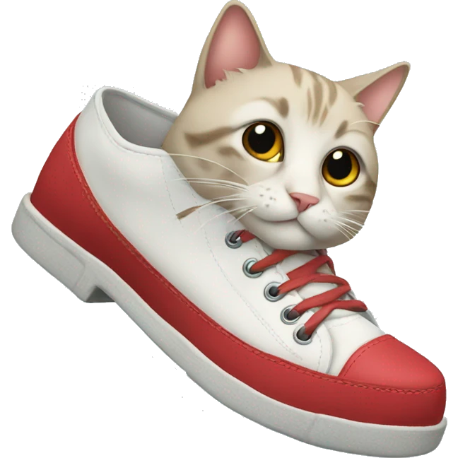 Cat with shoes emoji