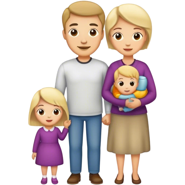 Family, dad, mammy and child emoji