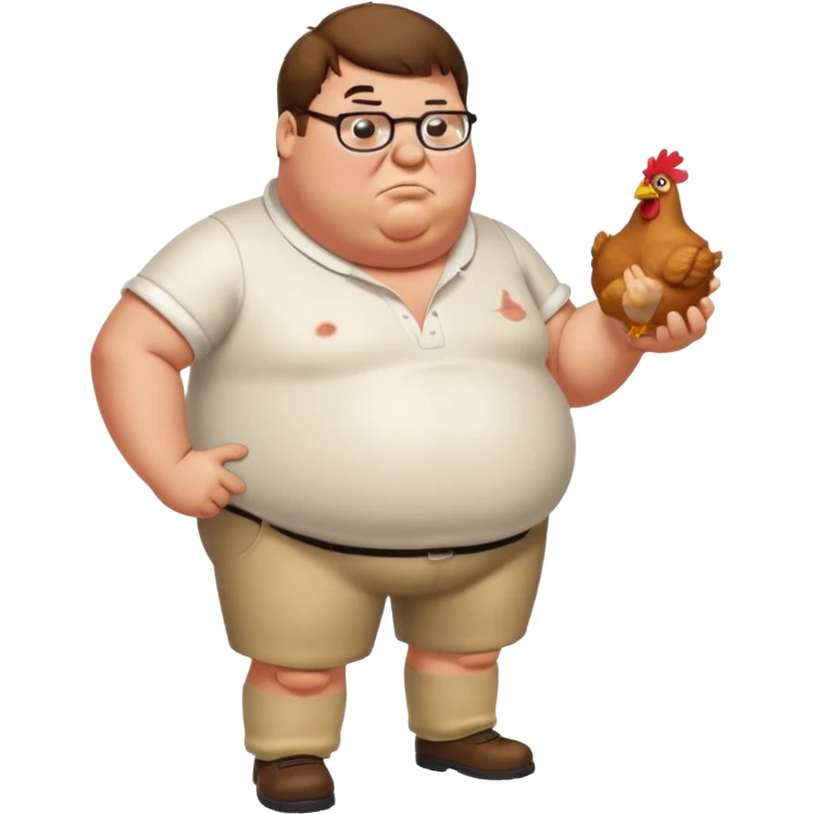 can you do  Peter Griffin stand and eat chicken thighs emoji