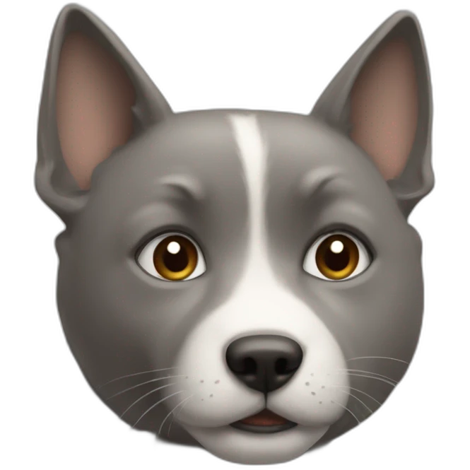 Un chat su un chien emoji