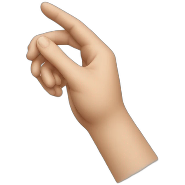 a hand holding the fork in the palm of the users hand emoji