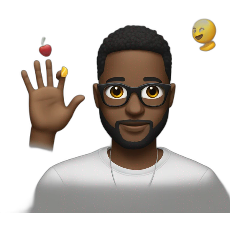 damso the rapper making🖖 emoji