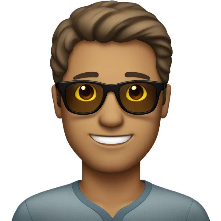 Brown haired man with sunglasses  emoji