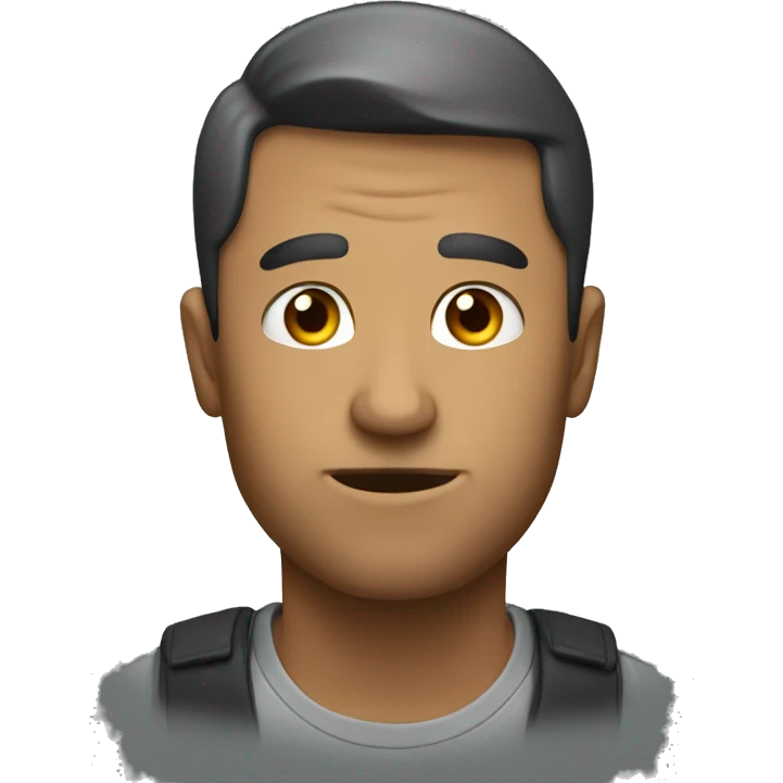 a guy thinks about random topic emoji