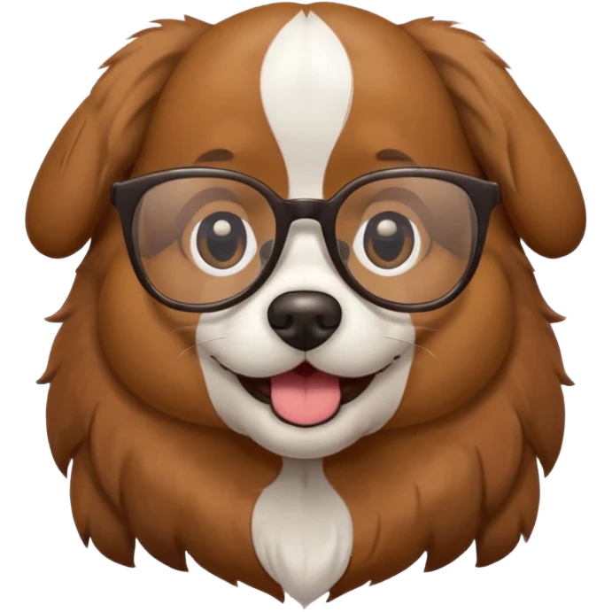 Perro con lentes  emoji