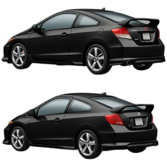 honda civic 2008 si black vtec emoji