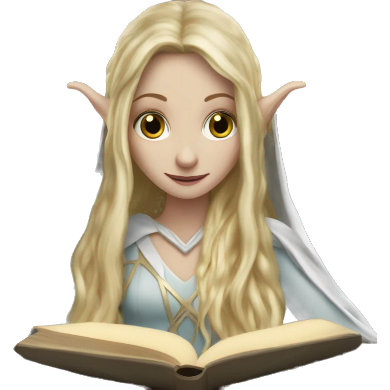 Galadriel Reading a Book  emoji