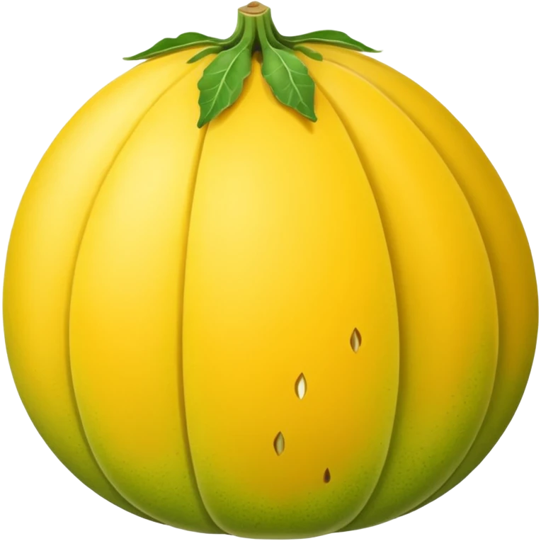 canary melon whole yellow color  emoji