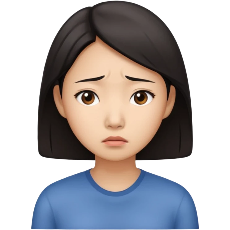 worried asian woman emoji