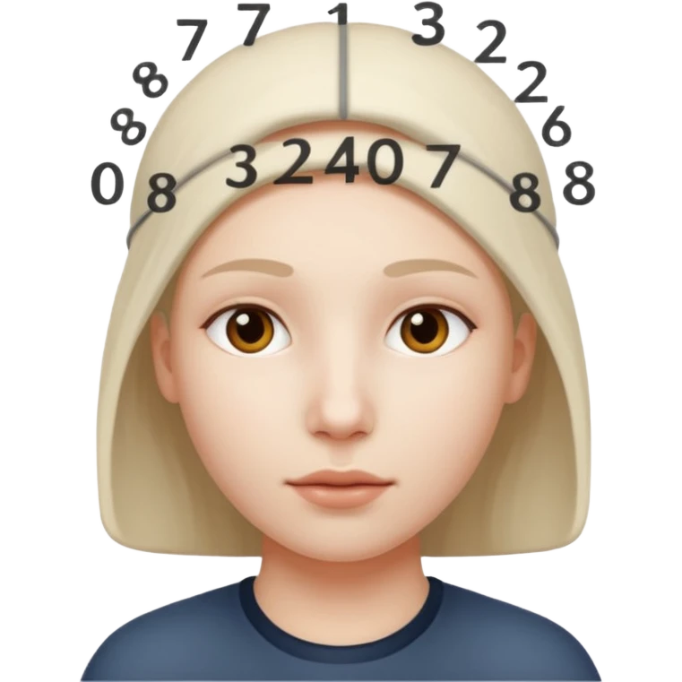 numbers aroung head emoji