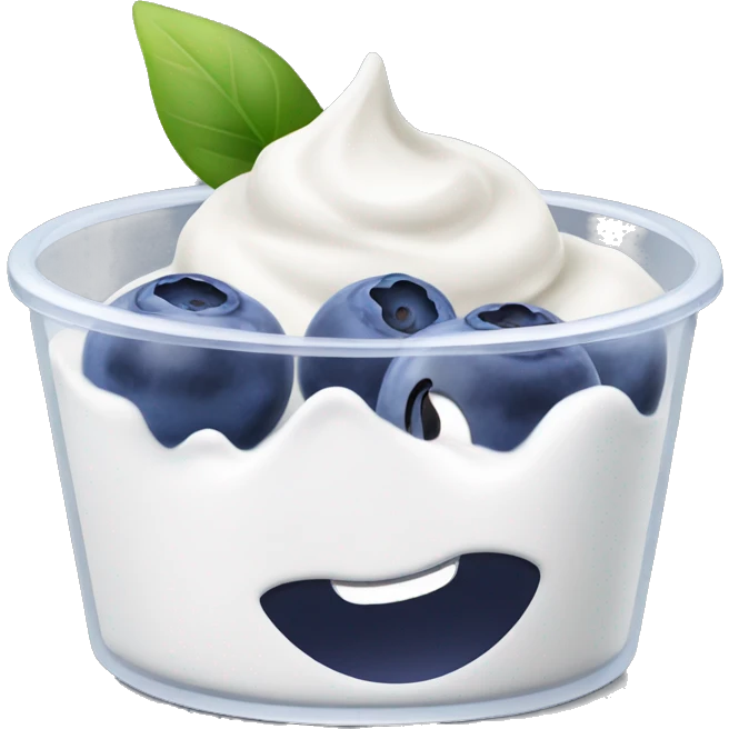 yogurt with blueberries emoji