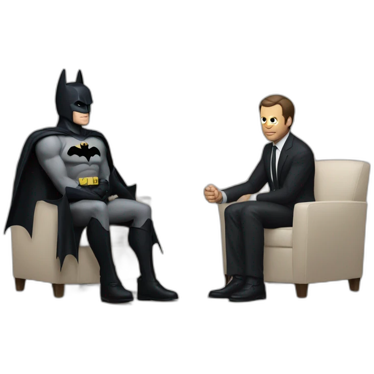 macron vs batman emoji