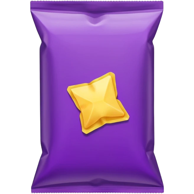 purple pacaged chip without writing emoji