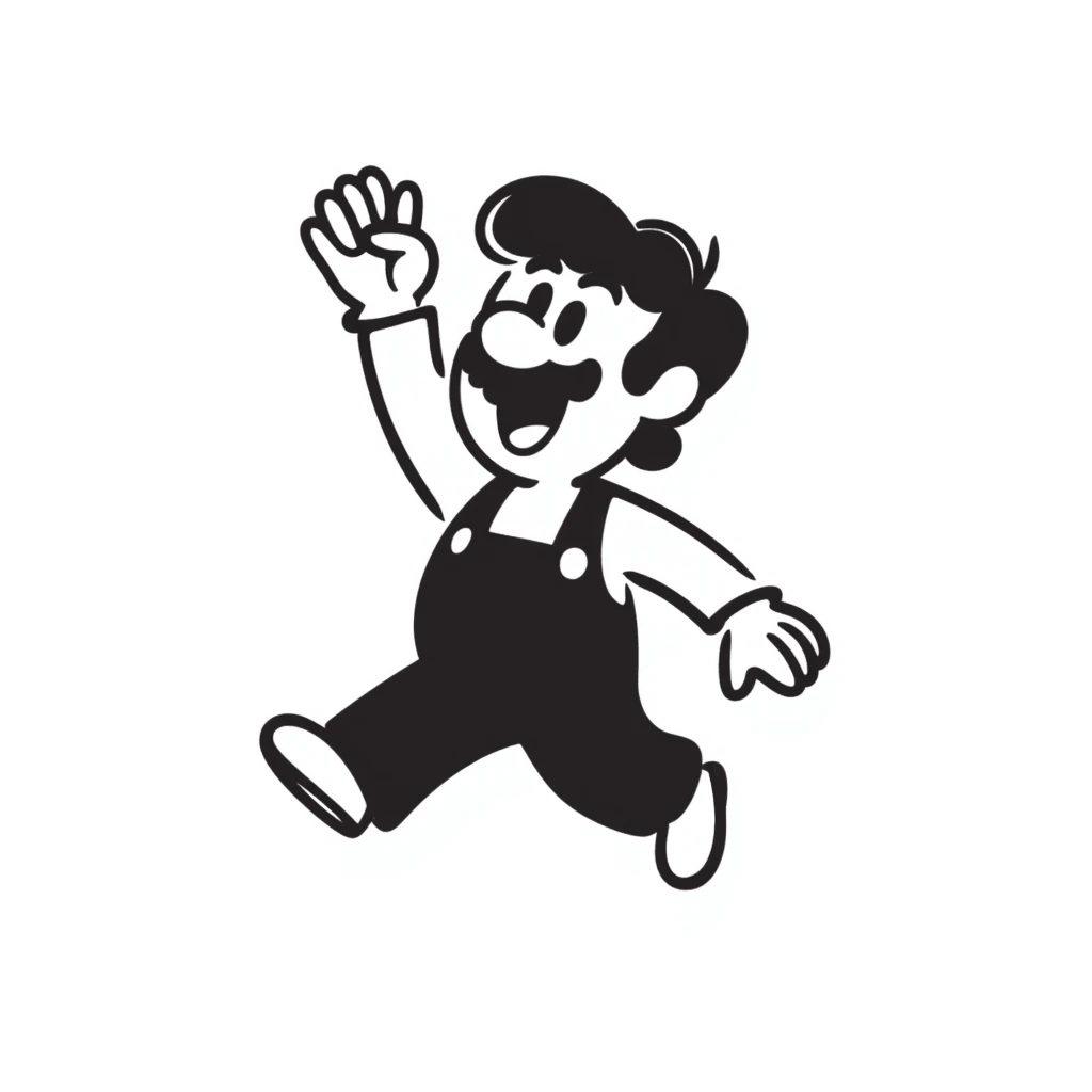Mario, classic video game character emoji