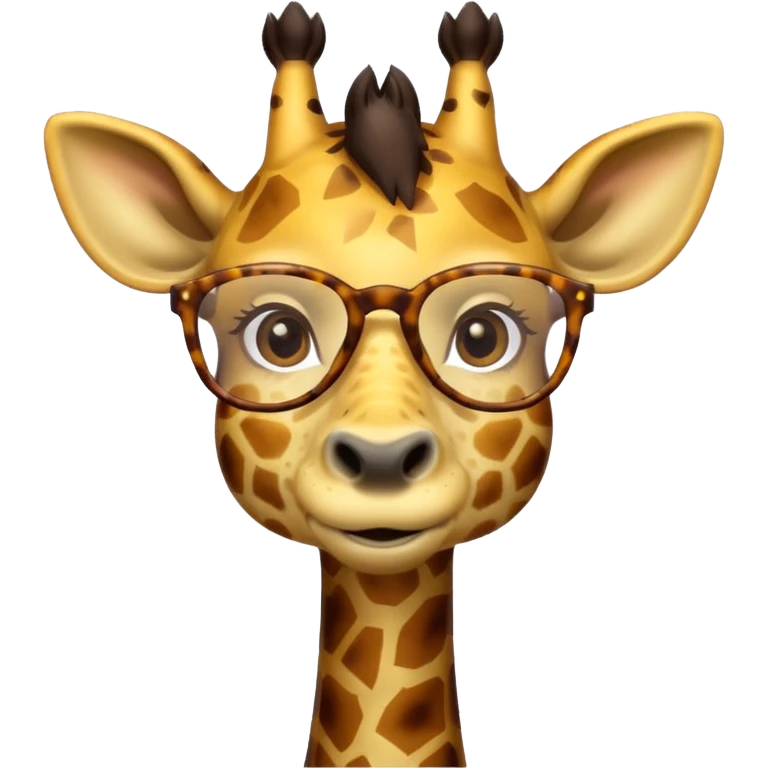 giraffe with glasses emoji