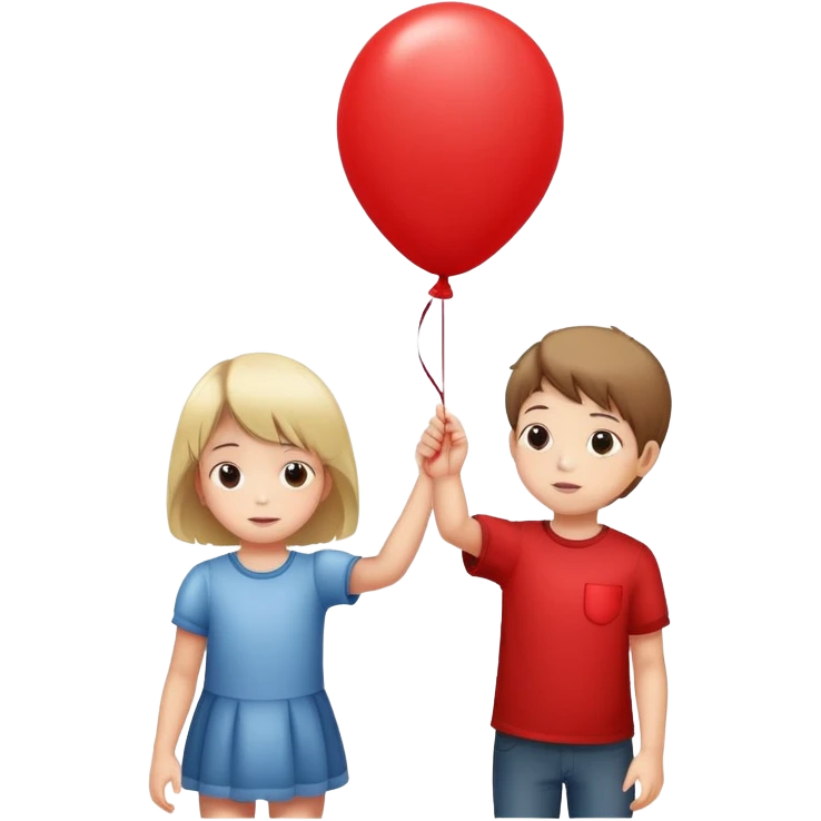 kids letting one ballon go emoji