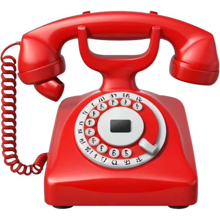 telephone red emoji