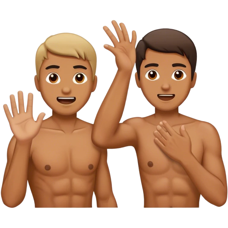 Man slapping man emoji