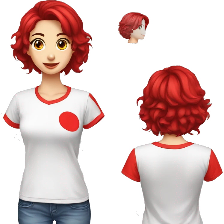 Camiseta roja completa q dija mariyelsi emoji