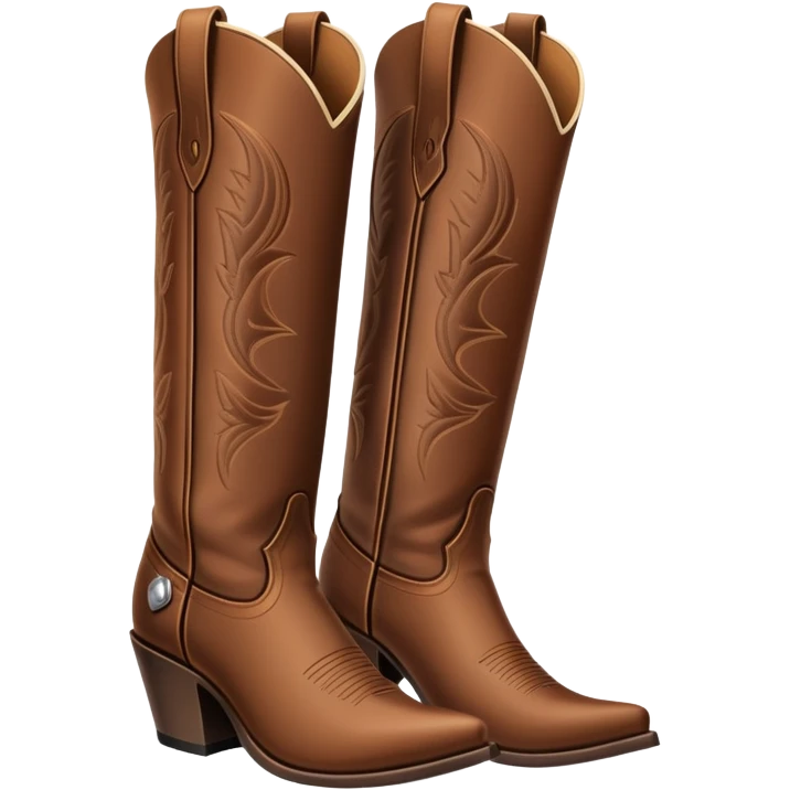 classic western cowboy boots with pointed toe and tall shaft emoji