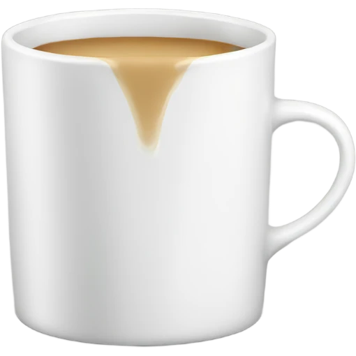 There is milk in the white mug emoji