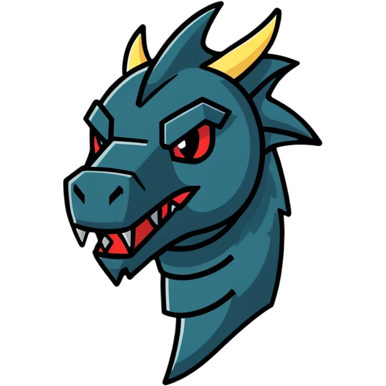 Minecraft black dragon head emoji