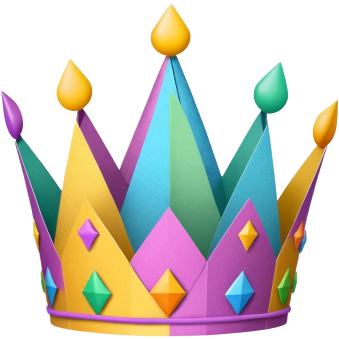 Paper Birthday crown emoji