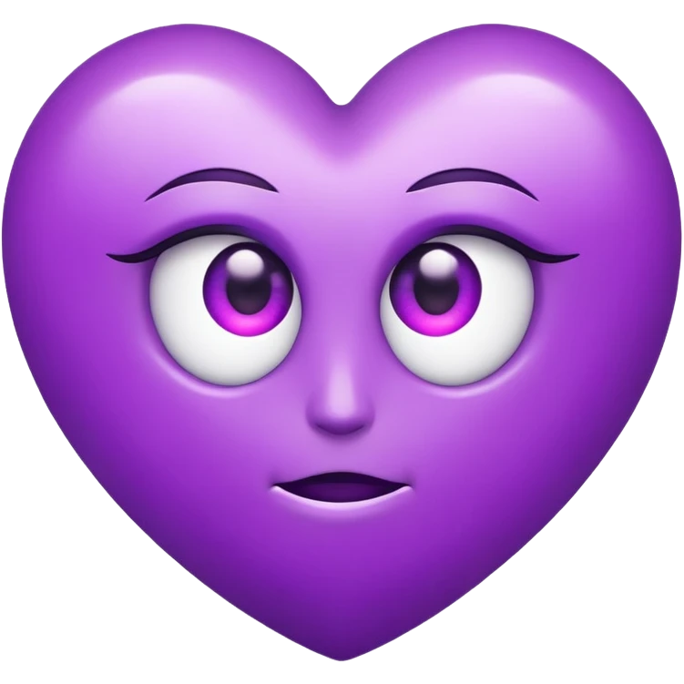 Extreme heart eye purple emoji