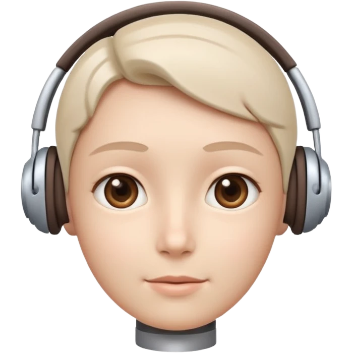 AI Call Agent human-like Cyber AI face, warm, calm and friendly.
Soft human AI face with a listening, welcoming expression, minimal facial lines, calm eyes. emoji
