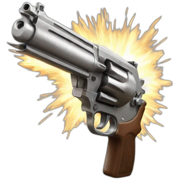 Magnum gun fire emoji