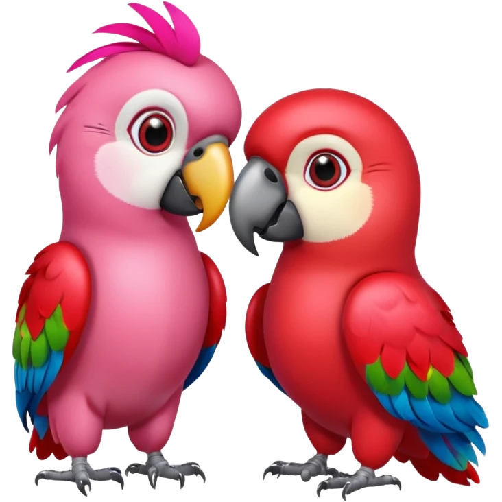 shiny heart kiss parrot emoji