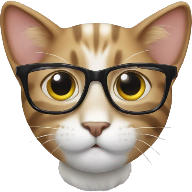 Cat playing with glasses emoji