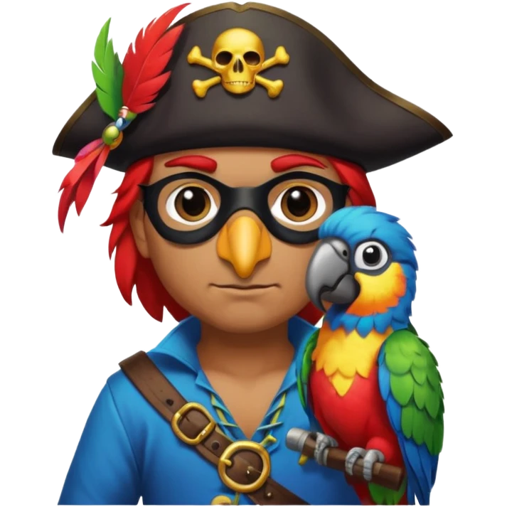 pirate and parrot emoji