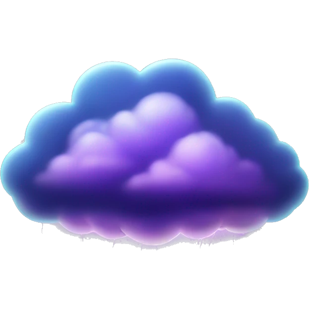 Dark iridescent cloud glowing with lightning  emoji