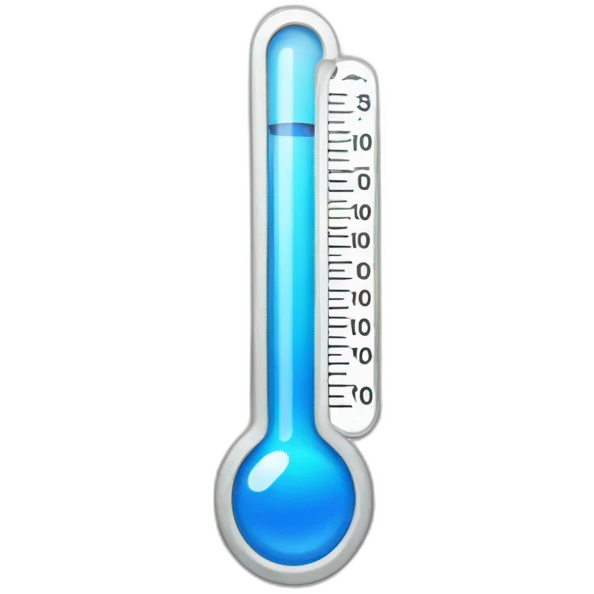 blue thermometer emoji