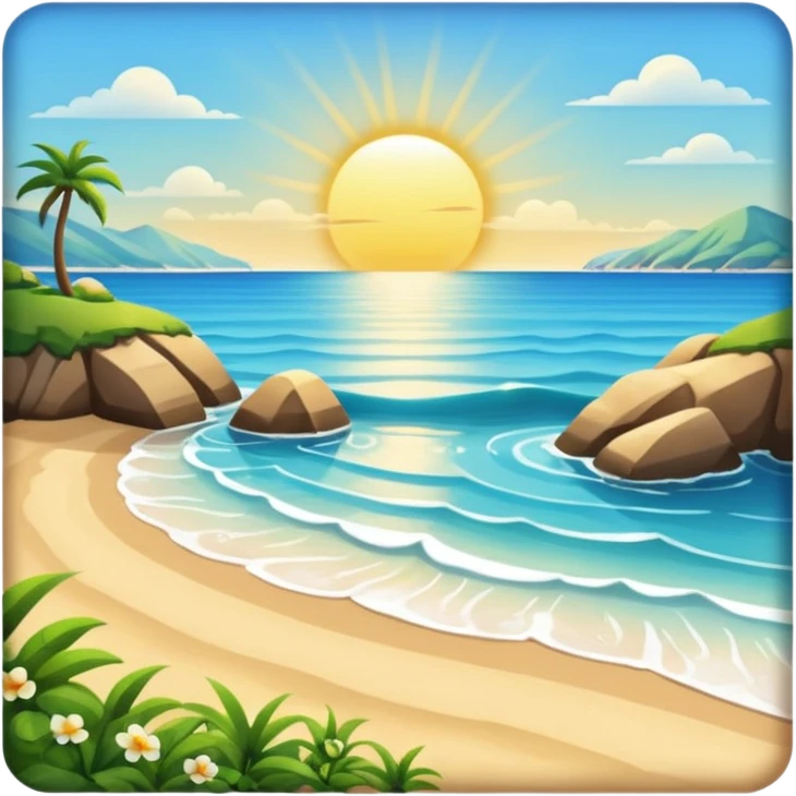 playa paisaje sin que sea un cuadro  emoji